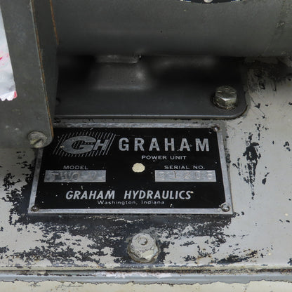 Graham T10V 10 Gallon 1.5HP Hydraulic Power Unit 208-230/460V 3PH 4.5A 1740RPM