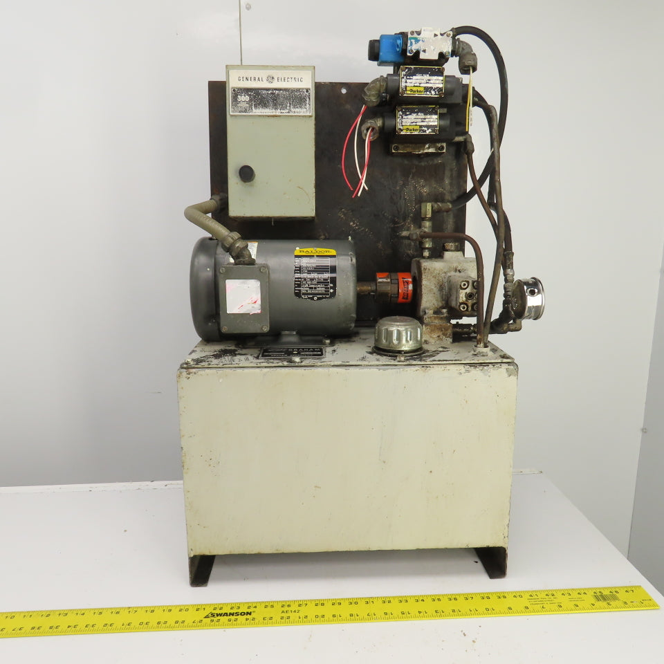 Graham T10V 10 Gallon 1.5HP Hydraulic Power Unit 208-230/460V 3PH 4.5A 1740RPM