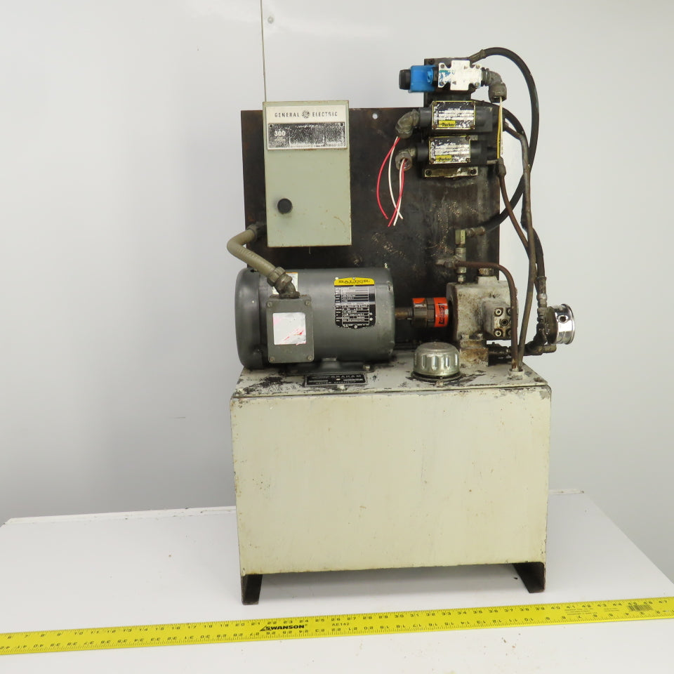 Graham T10V 10 Gallon 1.5HP Hydraulic Power Unit 208-230/460V 3PH 4.5A 1740RPM