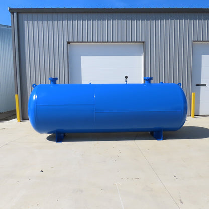 1600 Gallon Horizontal Industrial Air Receiver Tank 150 PSI 11" Flange OD