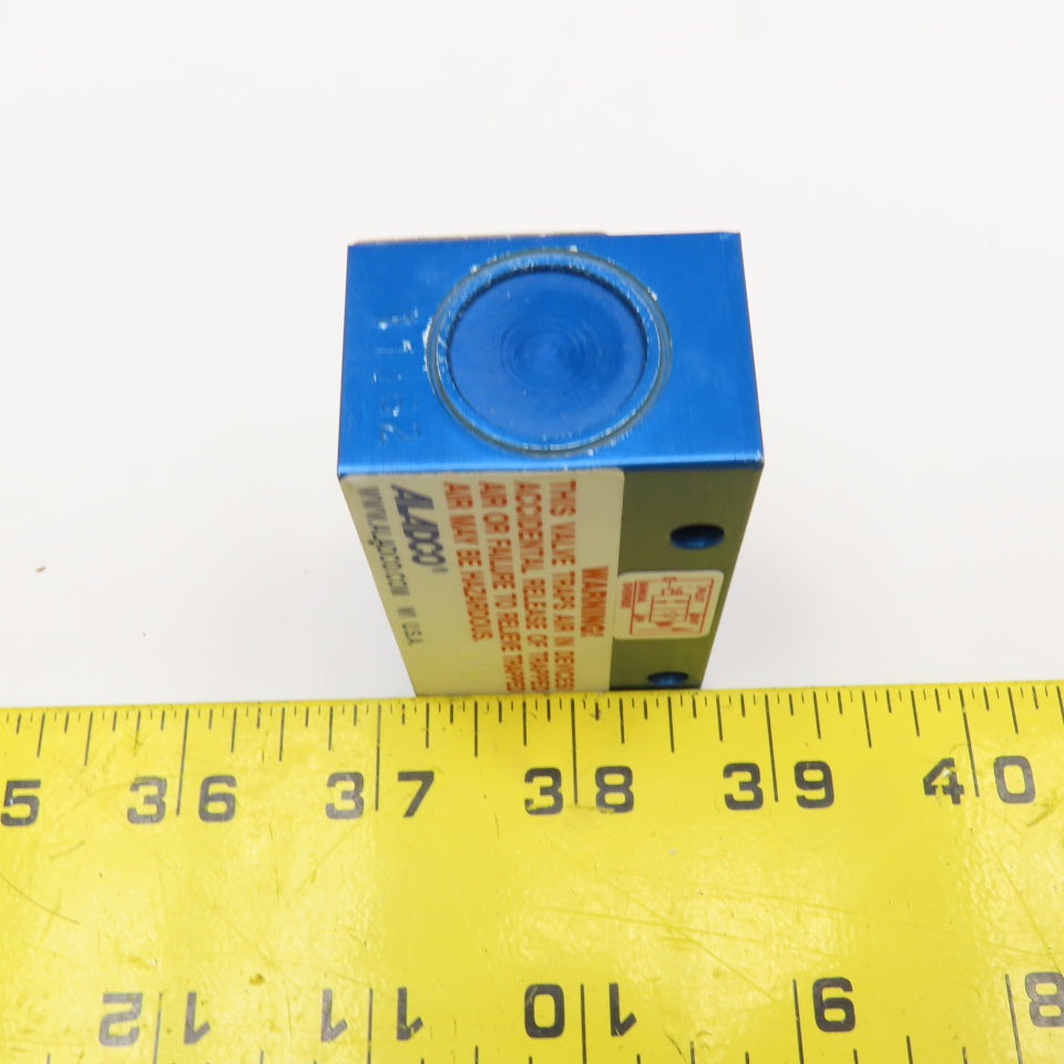 Aladco Nu-Check 511201 Pneumatic N/C Check Valve Manual Override 1/4"NPT