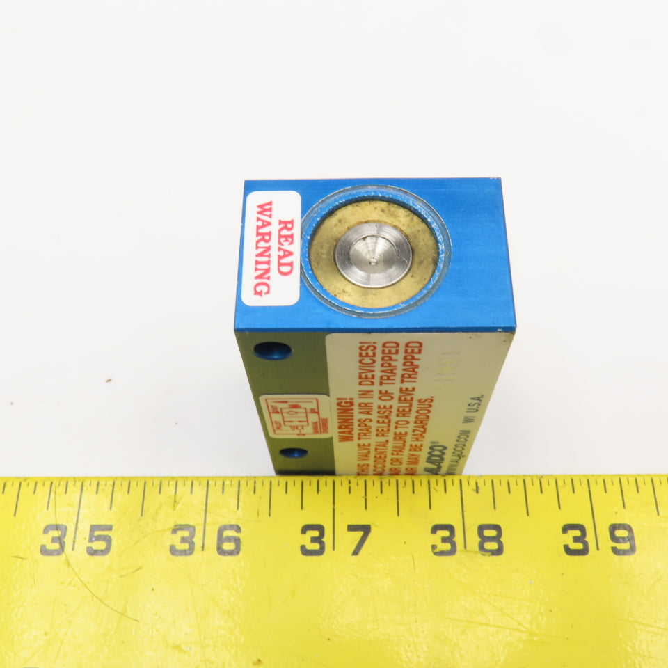 Aladco Nu-Check 511201 Pneumatic N/C Check Valve Manual Override 1/4"NPT