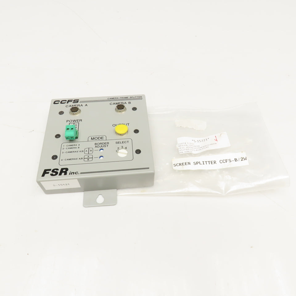 FSR Inc. CCFS-B/2W Camera Frame Splitter Device CCFS Black/White
