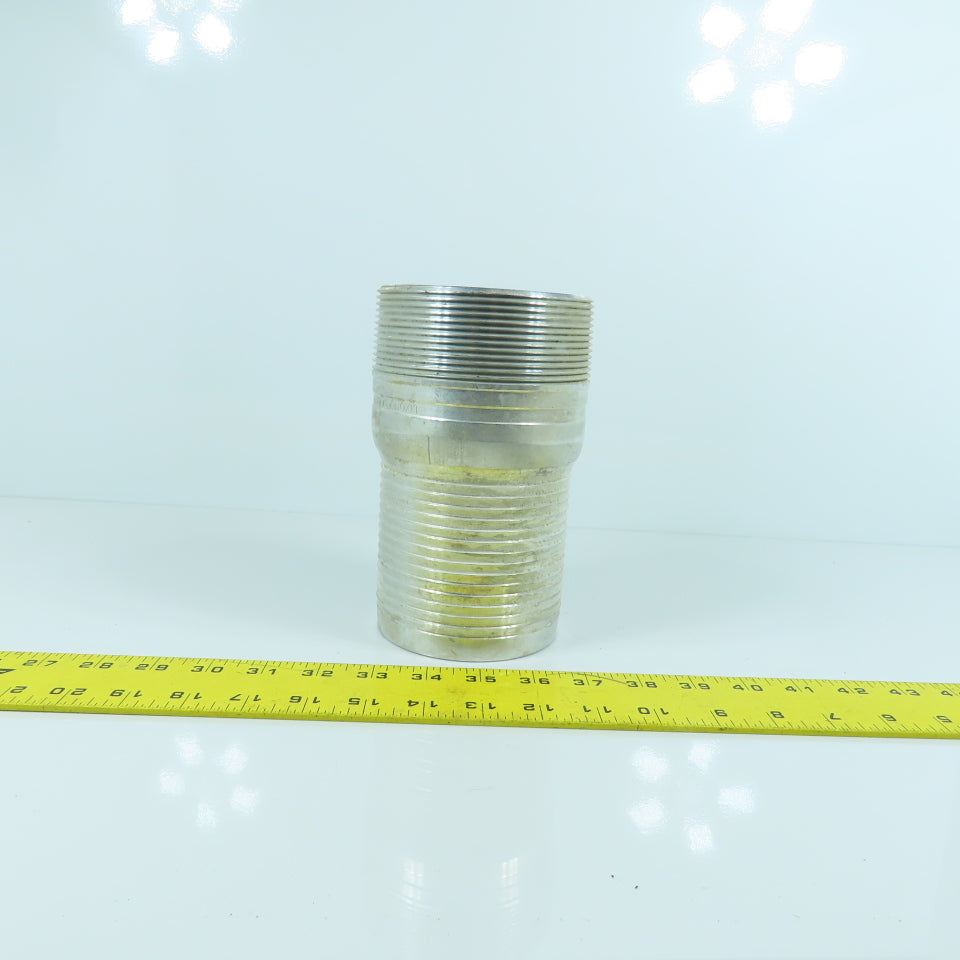 Dixon Liquids AST40 4" King Combo Aluminum Nipple NPT Threaded End No Knurl