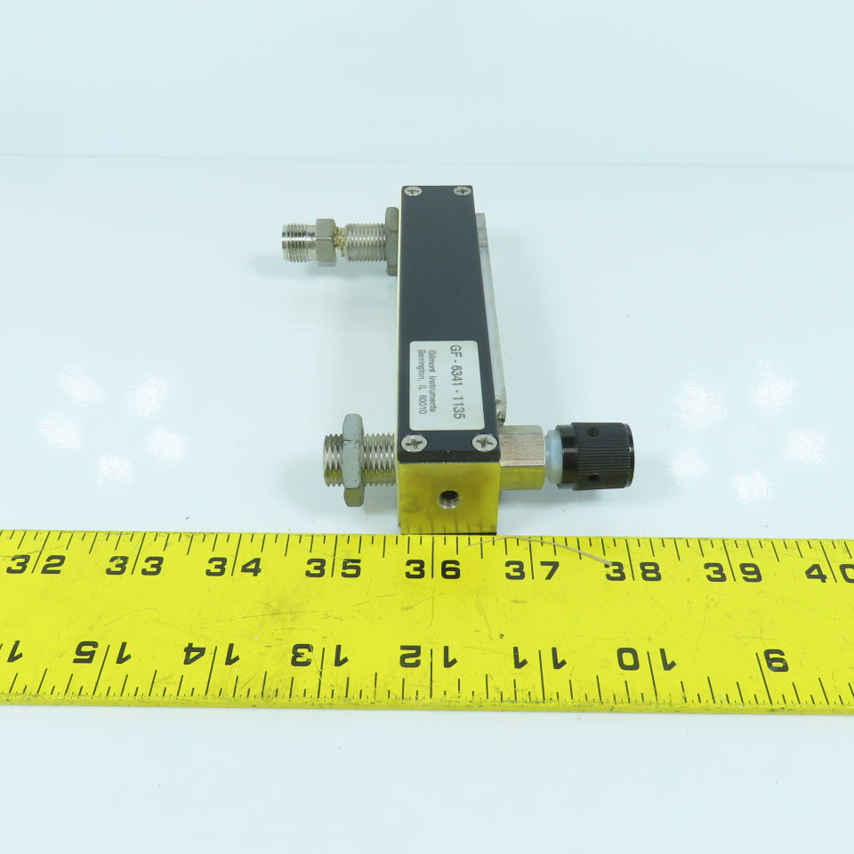 Gilmont GF-6341-1135 Accucal Laboratory Flowmeter 200PSIG Size 135 With Valve