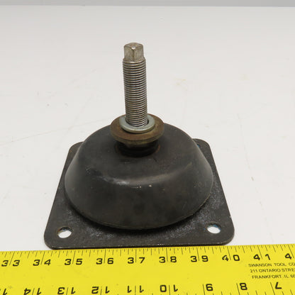 6" Rubber Over Steel Vibration Isolator Leveling Foot M20-2.0 Metric Stud