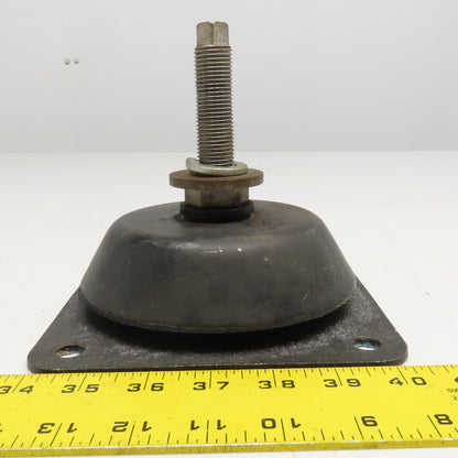 6" Rubber Over Steel Vibration Isolator Leveling Foot M20-2.0 Metric Stud