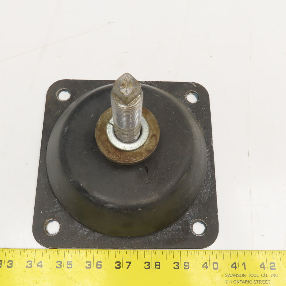 6" Rubber Over Steel Vibration Isolator Leveling Foot M20-2.0 Metric Stud