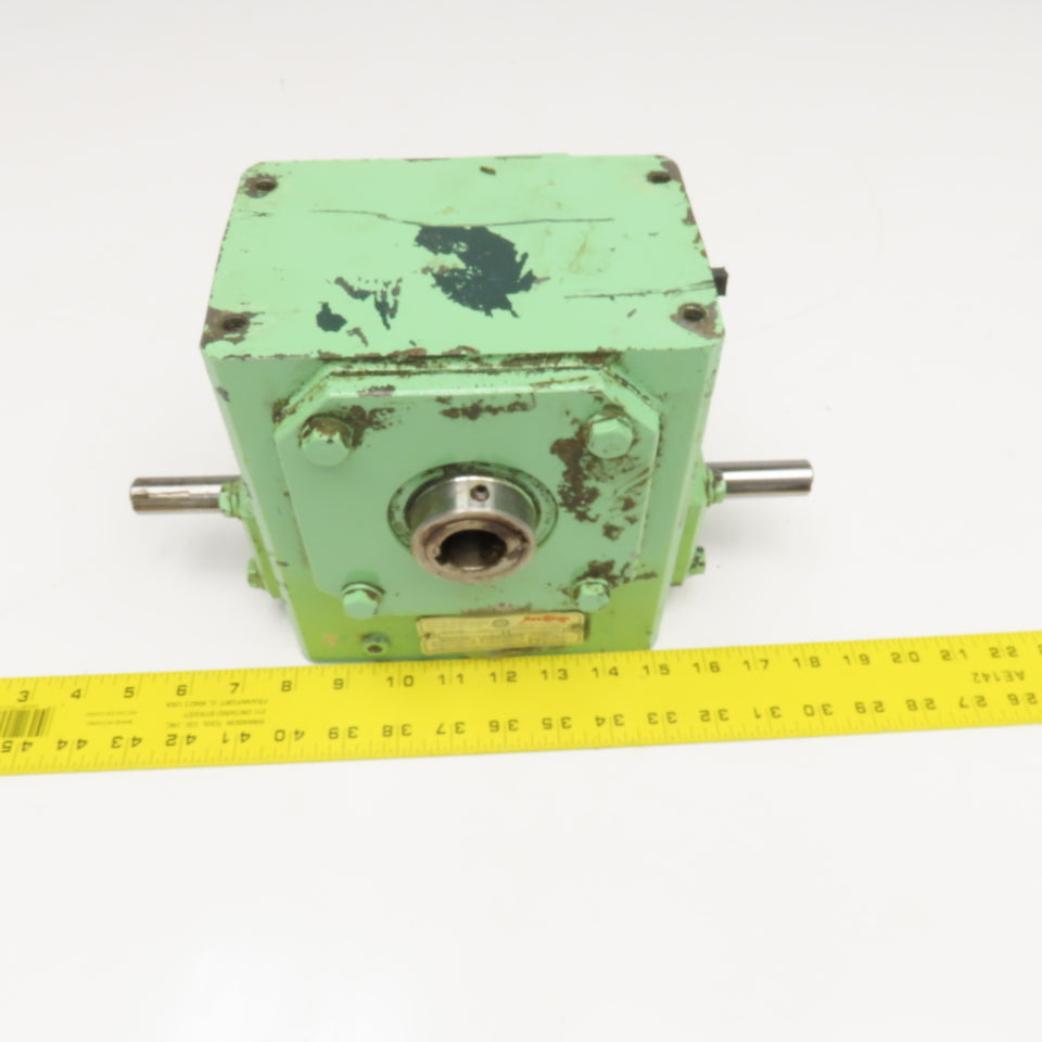Grove Gear H1262 10:1 Ratio 175RPM Output Dual Output Thru Shaft Input Gearbox