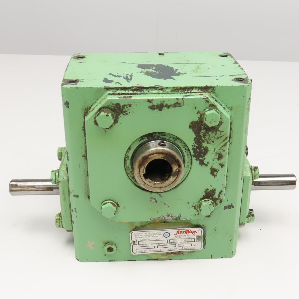 Grove Gear H1262 10:1 Ratio 175RPM Output Dual Output Thru Shaft Input Gearbox